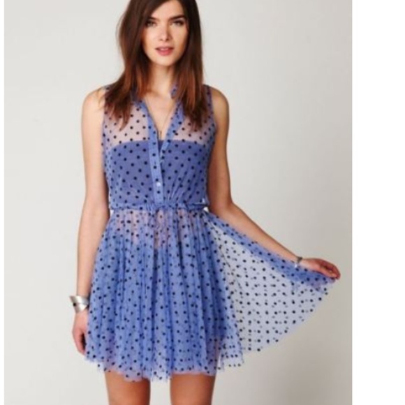 Free People Dresses & Skirts - FP One XS Flock Dot House Slip CELEB WORN Dress